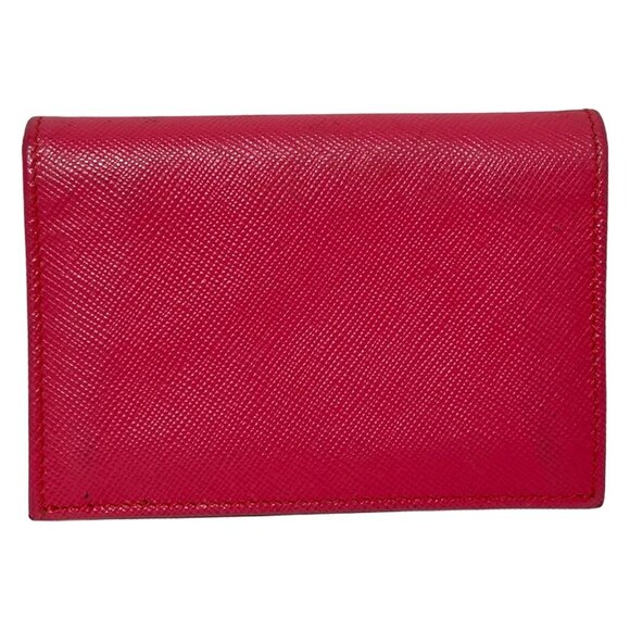 PRADA - Pink Leather Card Case - Picture 2 of 9
